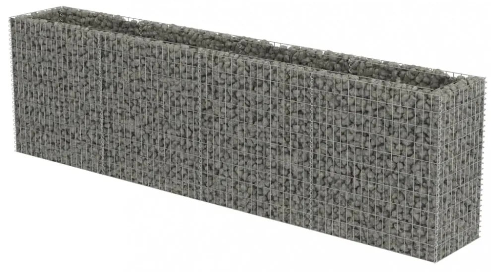 horganyzott acél gabion magaságyás 360 x 50 x 100 cm