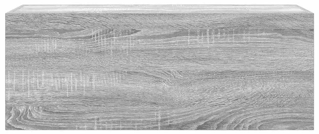 szürke sonoma szerelt fa fali fürdőszobaszekrény 80x25x30 cm