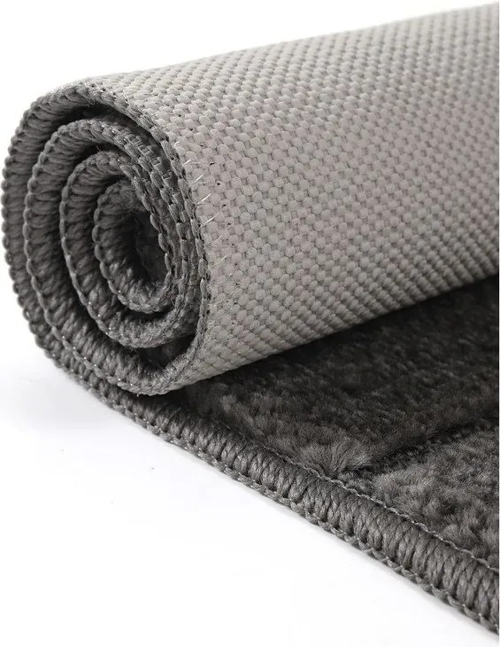 Antracitszürke fürdőszobai kilépő szett 2 db-os 50x80 cm Yeni Cizgli – Foutastic