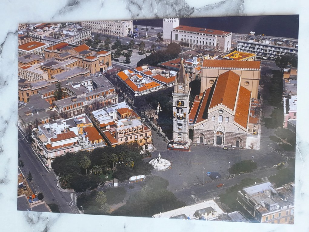 Grafika Keret Olaszország Italia Szicília Messina Katedrális
