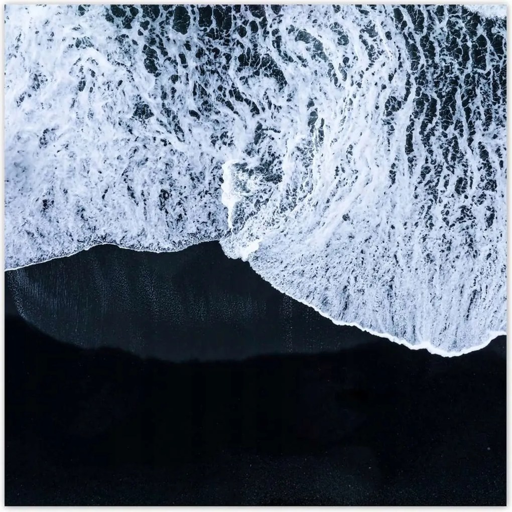 Poszterek 70x70 Izland fekete tengerparttal