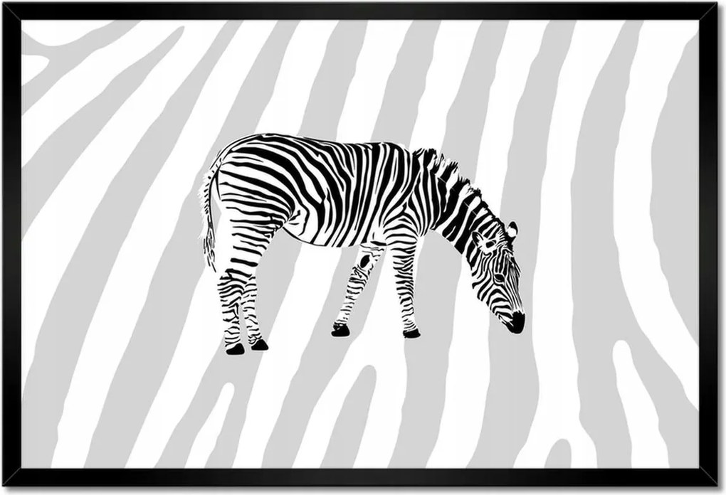 Poszter keretben 60x40 Zebra csíkos