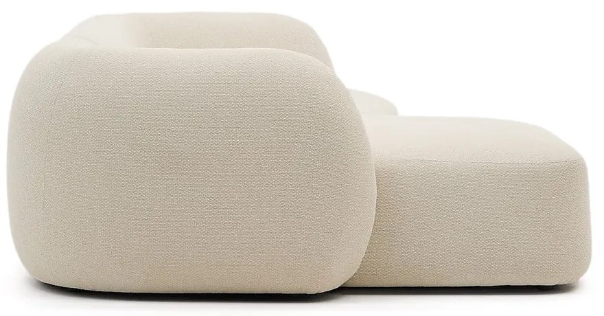 Krémszínű zsenília sarokkanapé (bal oldali-heverő résszel) Martina – Kave Home
