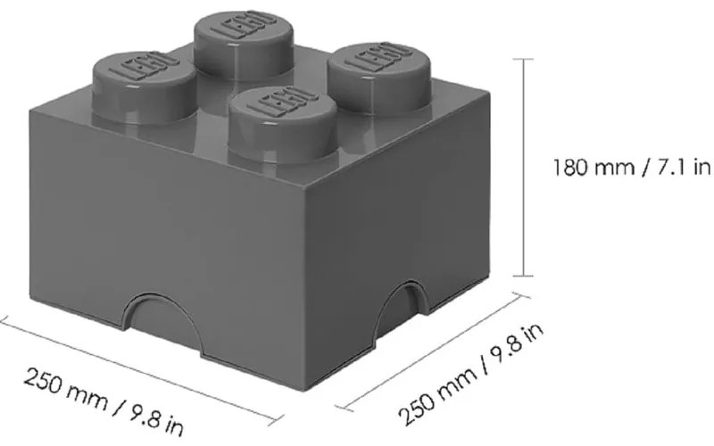 Square sötétszürke tárolódoboz - LEGO®