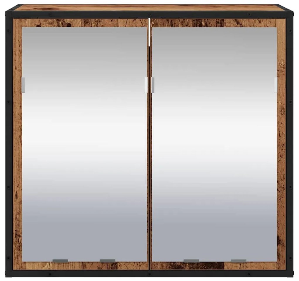 Fürdőszobai tükörszekrény Régi fa 65 x 20 x 60 cm Faanyag