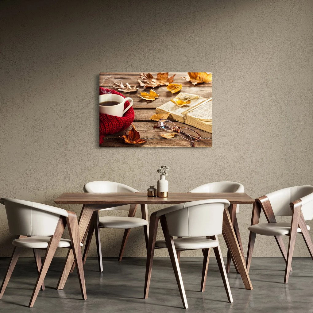 Kép - Őszi csésze tea (90x60 cm)