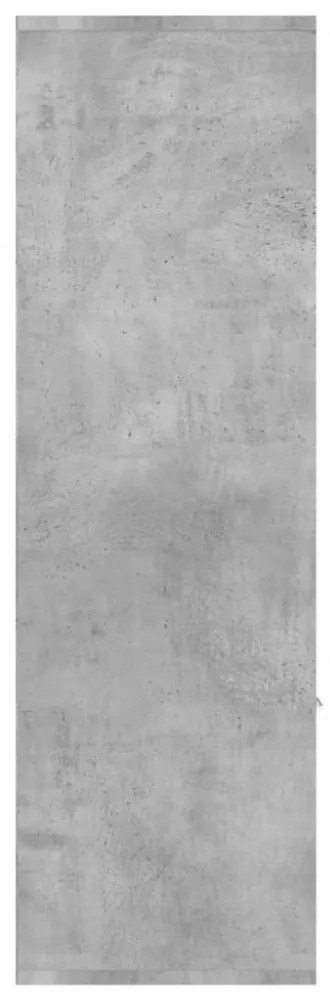 betonszürke szerelt fa könyvszekrény 98 x 30 x 98 cm