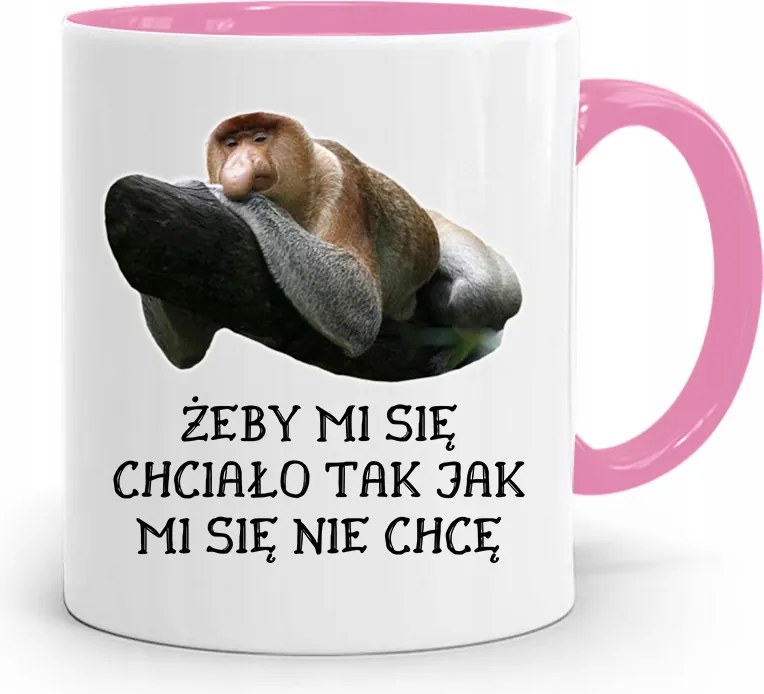 Rózsaszín Bögre Janusz Hordozó, Hogy Szeretném, fényképes nyomattal