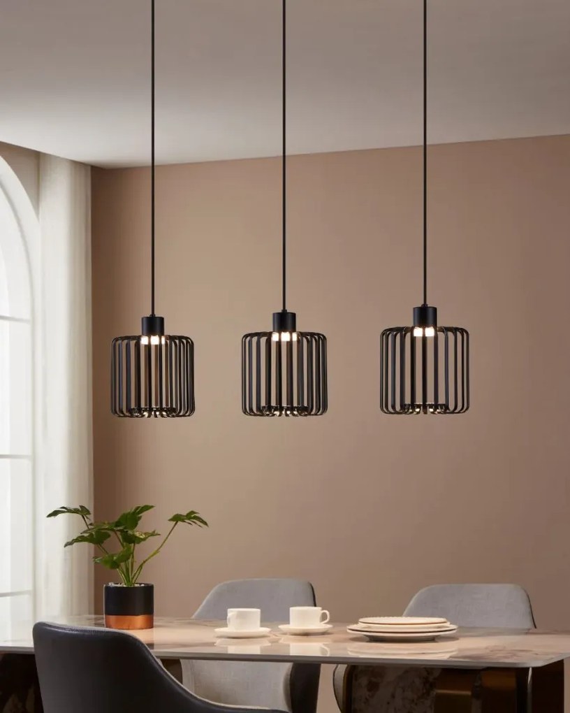 EGLO 900724 GINESTRONE Többágú Függesztett Lámpa Fehér, Fekete LED IP20
