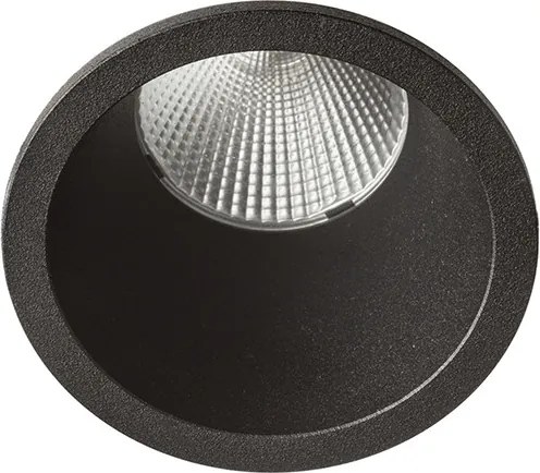 RENDL OWEN DIMM süllyesztett lámpa fekete 230V LED 7W 45° IP54 3000K - 1800K