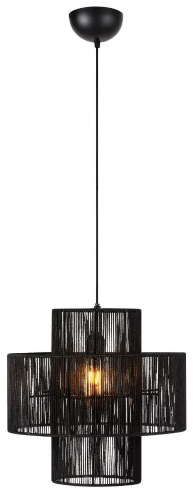 Markslöjd 108766 - Csillár zsinóron SOGA 1xE27/40W/230V fekete