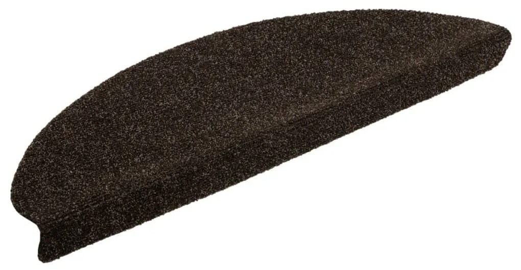 10 db öntapadós lépcsőszőnyeg 65 x 21 x 4 cm sötétbarna félkör alakú nagy