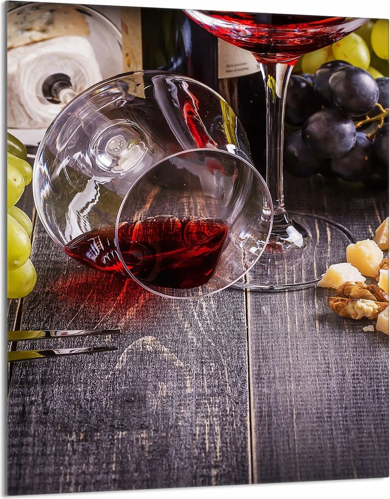 Üveg Vágódeszka 40x52 Bor a Konyhába