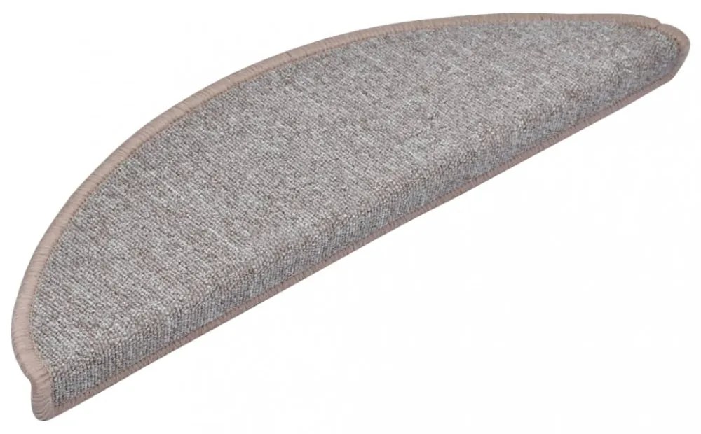 10 db világosbarna lépcsőszőnyeg 56x17x3 cm