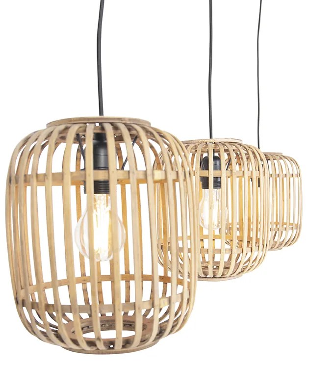 Rusztikus rattan lámpa 3 lámpával - Manila