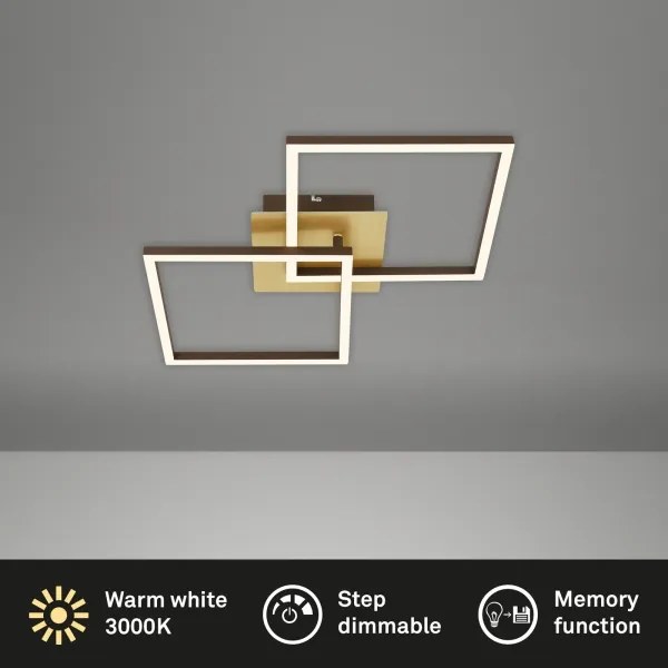 Briloner 3210-017 - LED dimmelhető mennyezeti lámpa FRAME 2xLED/11W/230V arany