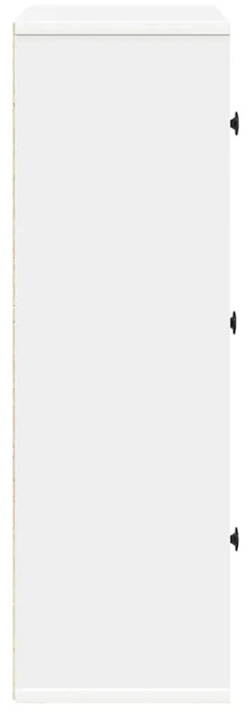 fehér szerelt fa könyvespolc 60x24x76,5 cm