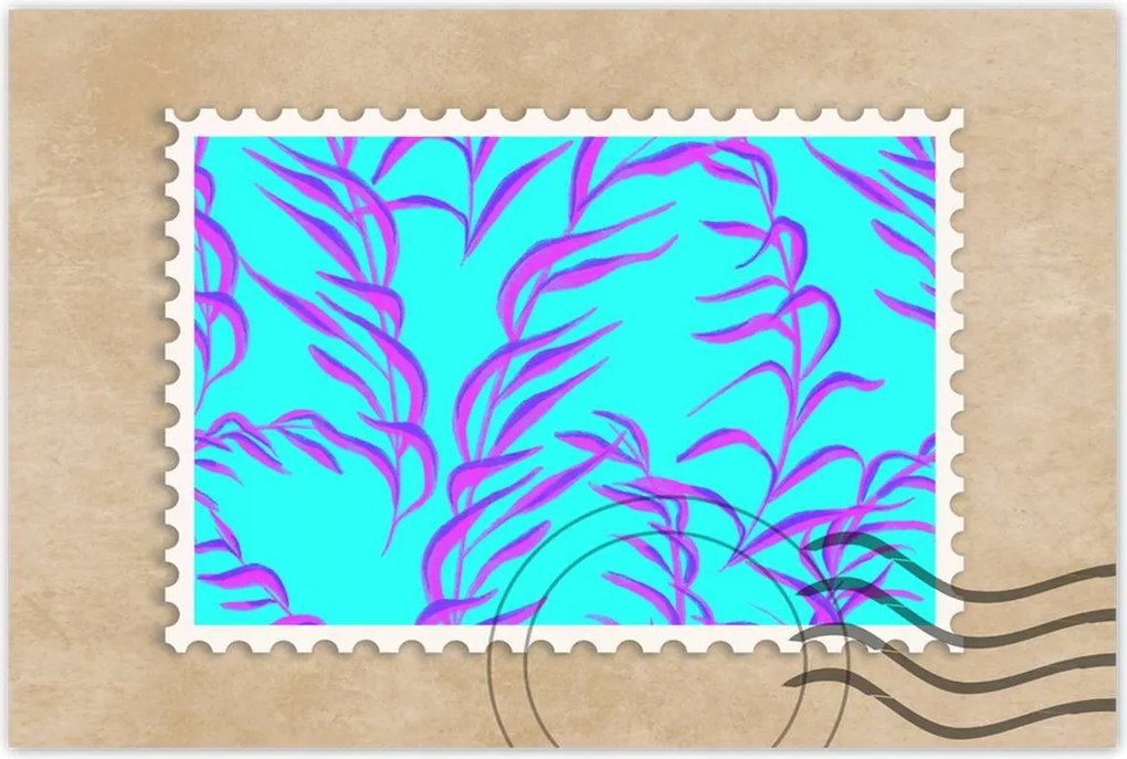 Poszterek 90x60 Modern levél minta