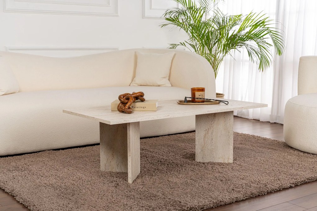 Dohányzóasztal Sabin - Travertine