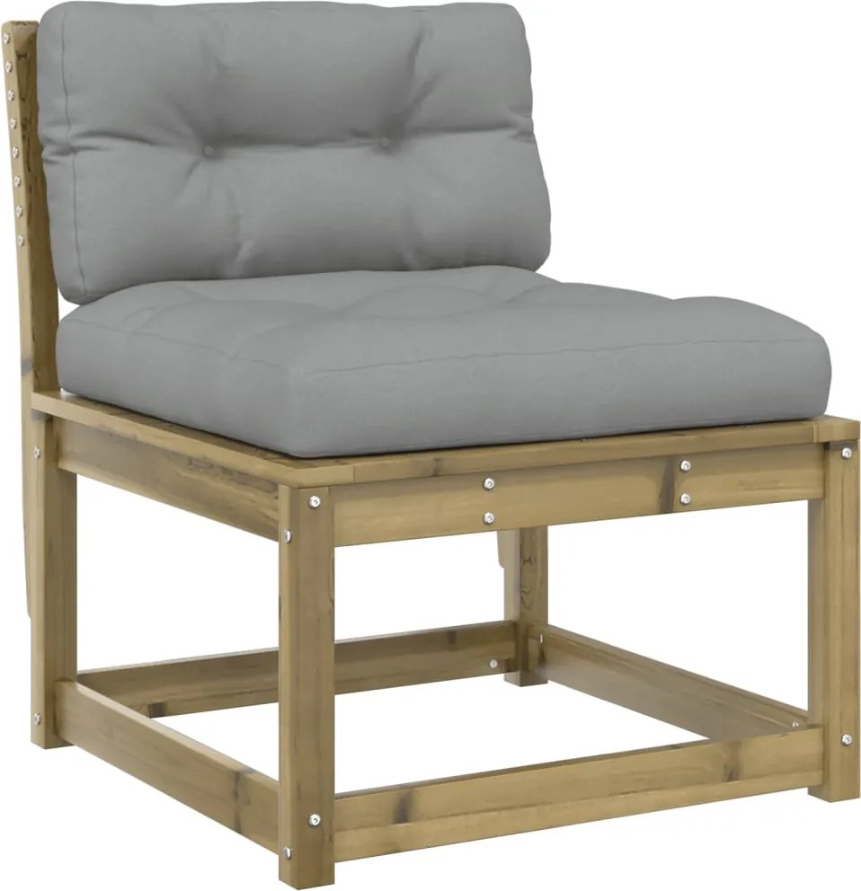 vidaXL impregnált fenyőfa kerti kanapé párnával