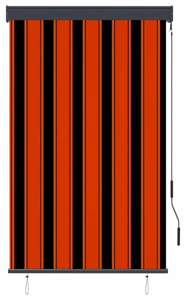 narancssárga és barna kültéri roló 100 x 250 cm