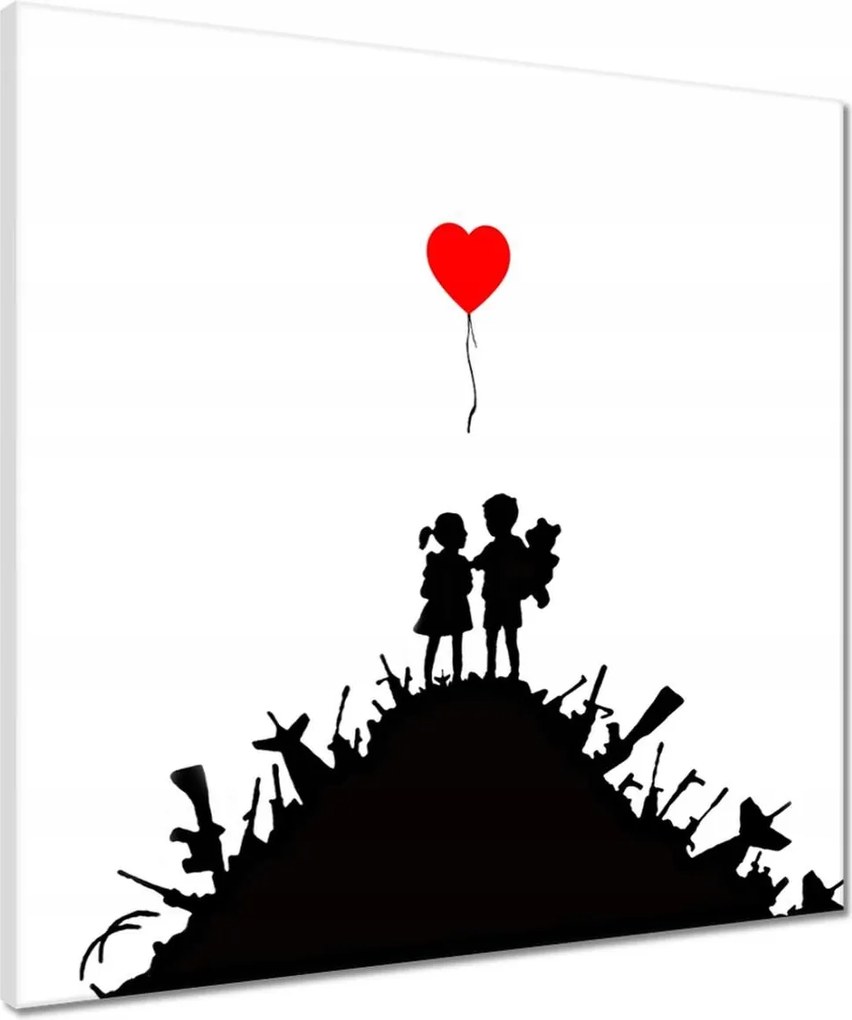 Vászonkép 50x50 Banksy Gyerekek a tetején