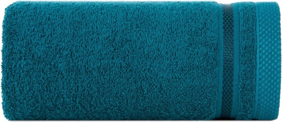 Fürdőlepedő 70X140 türkizkék, bordó kockás mintával