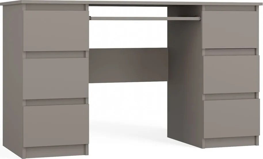 Kuba számítógépasztal, 130x76x51 cm, agyag színű