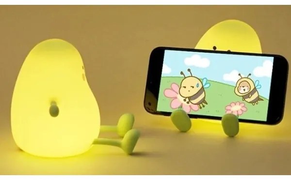 Fényerőszabályozható, újratölthető LED gyerek éjszakai lámpa LED/1W/5V 3000K 800 mAh mangó