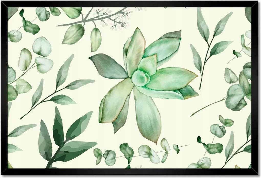 Poszter keretben 60x40 Succulent Gardens virág