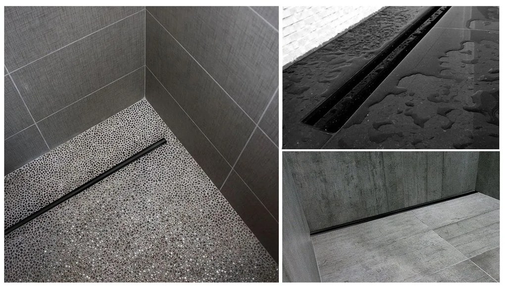 Lineáris lefolyó NEO Slim Pro black 50
