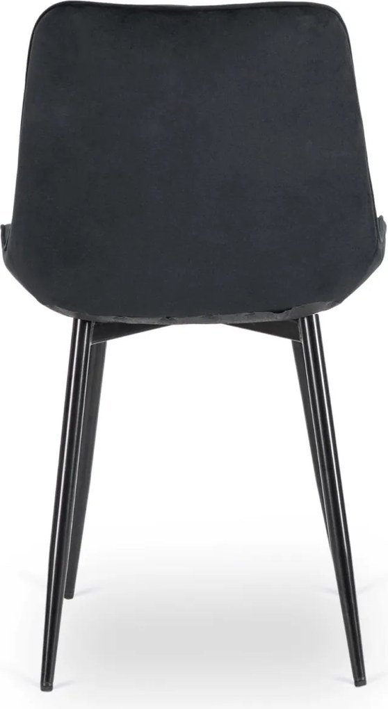 Szék fekete színben, bársony kárpittal CHRIS