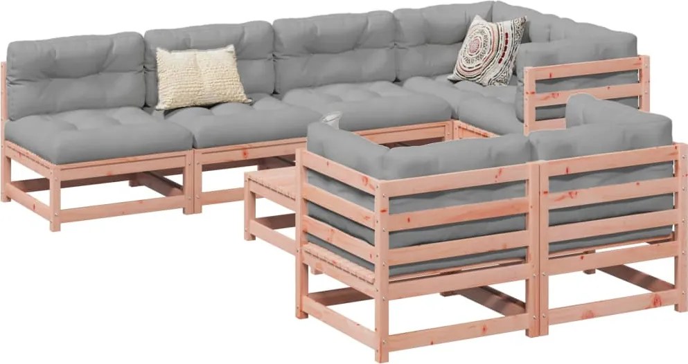 vidaXL 8 részes tömör duglászfenyő kerti kanapészett