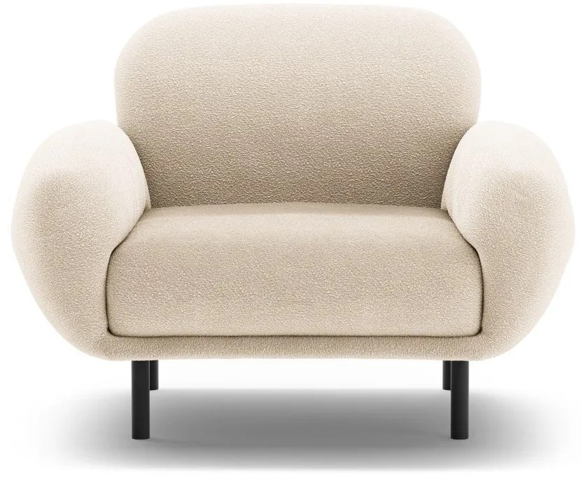 Bézs buklé fotel Poppy – Micadoni