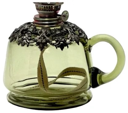 Olajlámpa LUCIE 35 cm erdő zöld ónozva