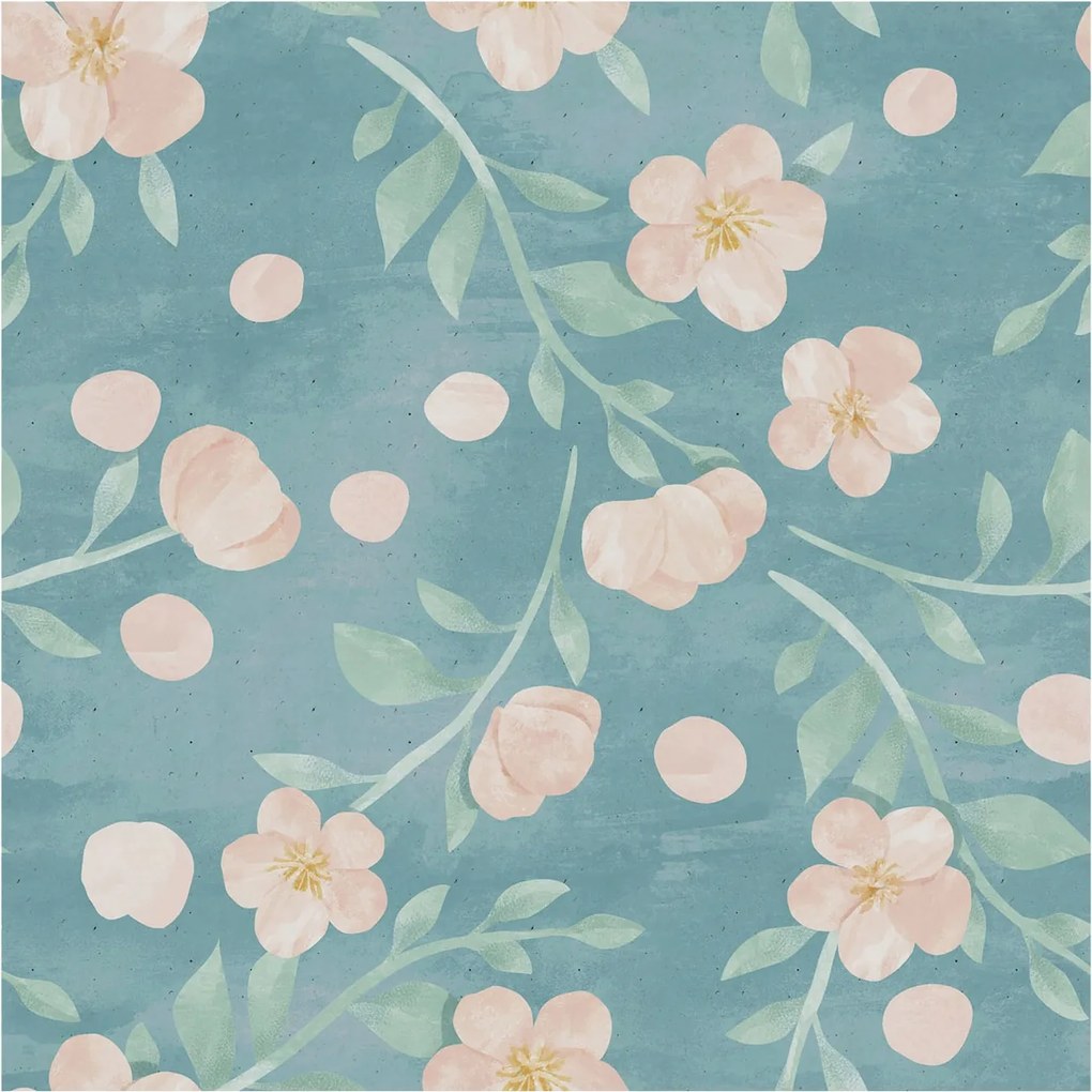 Tapéta Flizelin Falfestmény Prémium Virágos elegancia 250x250 Ragasztó