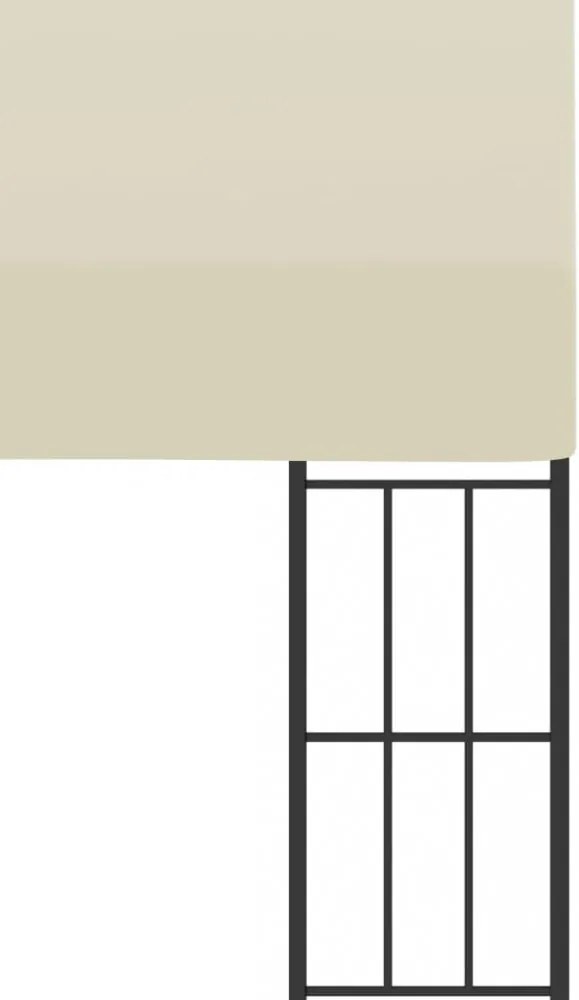 krémszínű falra szerelhető szövetpavilon 3 x 6 m