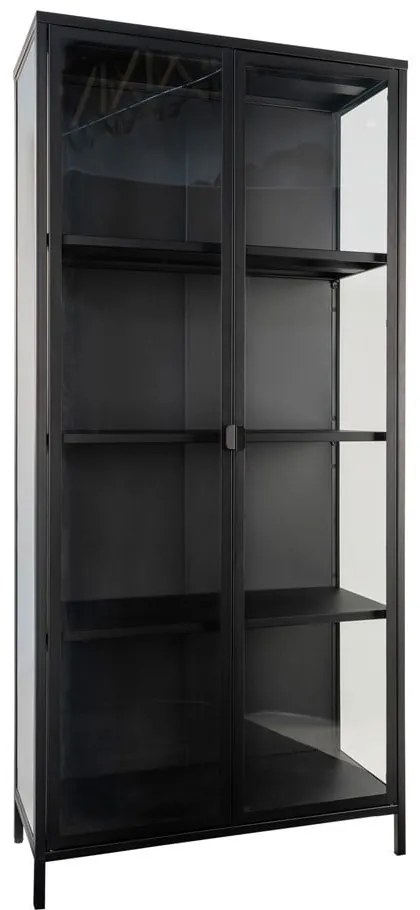 Fekete fém tálalószekrény 80x175 cm Brisbane – House Nordic