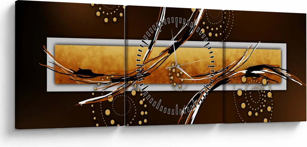 Az absztrakció képe - Pillangók (órával) (90x30 cm)