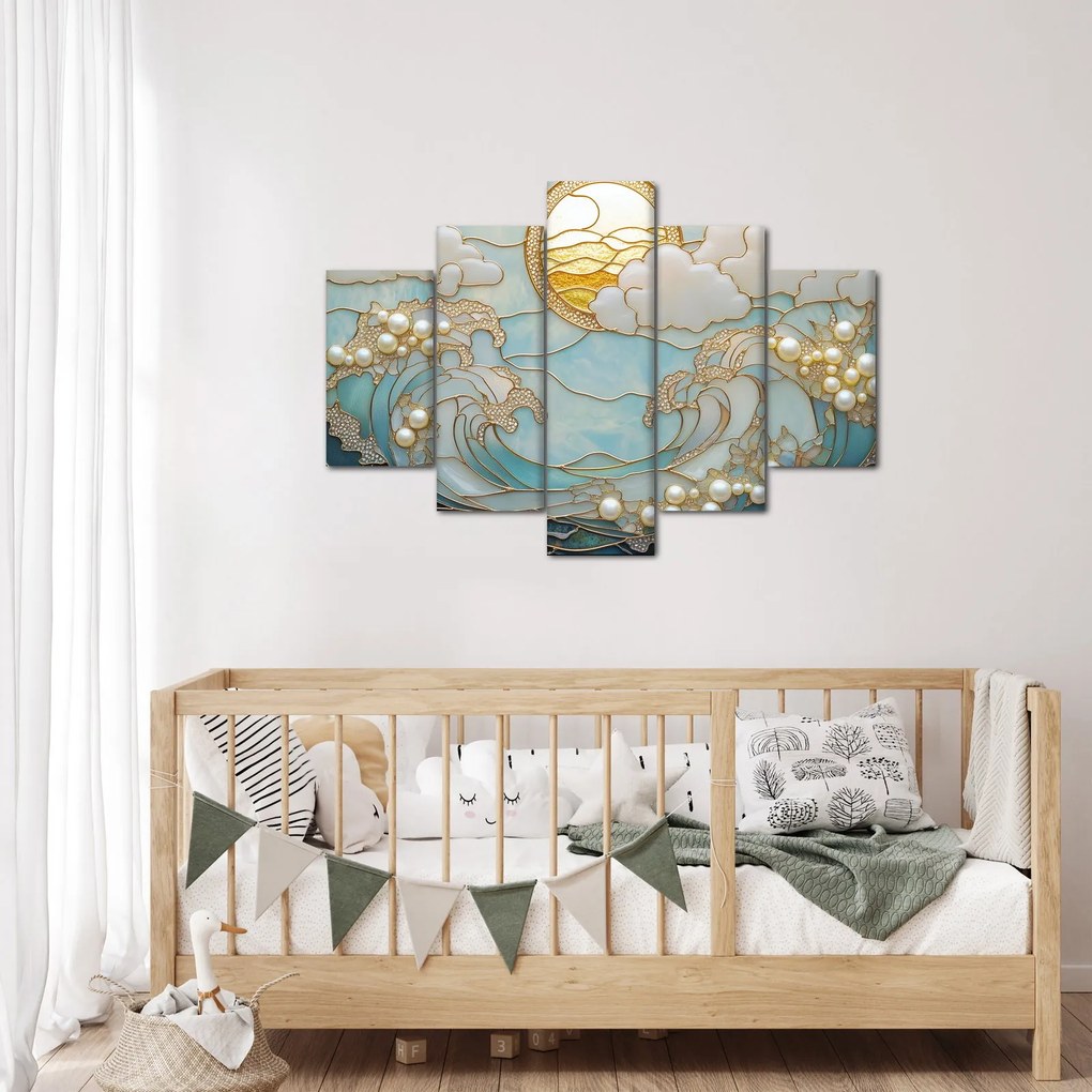 Kép - 3D gyöngyök az óceánban (150x105 cm)