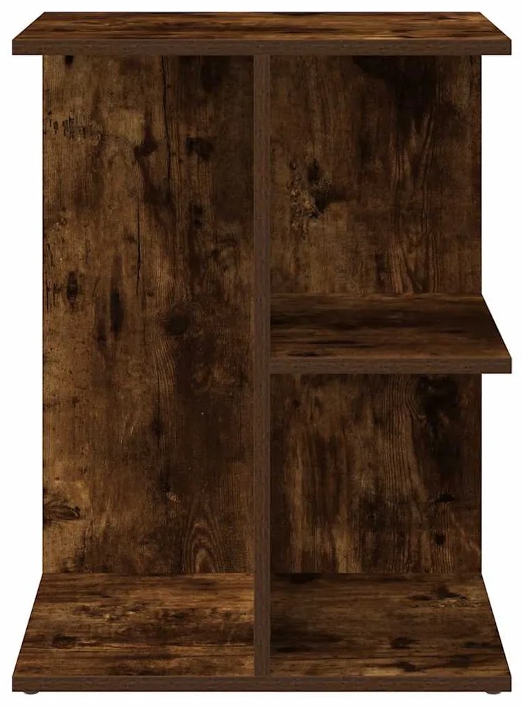 2 db füstös tölgy színű szerelt fa éjjeliszekrény 46,5x29x61 cm