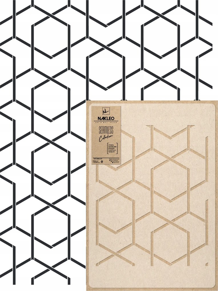 Festősablon Ismételhető Többször felhasználható 59x95cm Tapéta Geometria Vonalak