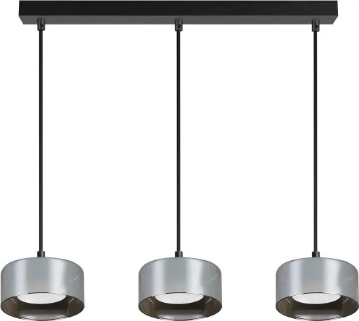 Brilagi - Kábeles csillár AURA LUX 3xGX53/30W/230V fekete/füstszínű