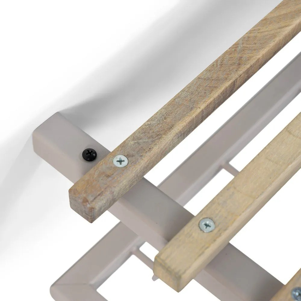 Natúr színű-szürkésbarna fém fali fogas polccal 76 cm Marco – Spinder Design