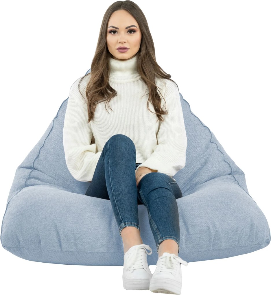 Újrahasznosított Puff Bermuda Kék