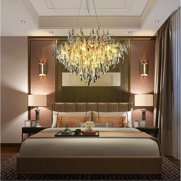 Kristály csillár zsinóron 11xG9/40W/230V arany