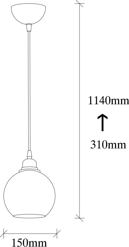Fém függőlámpa, Ø15 cm – TR892OPV1863