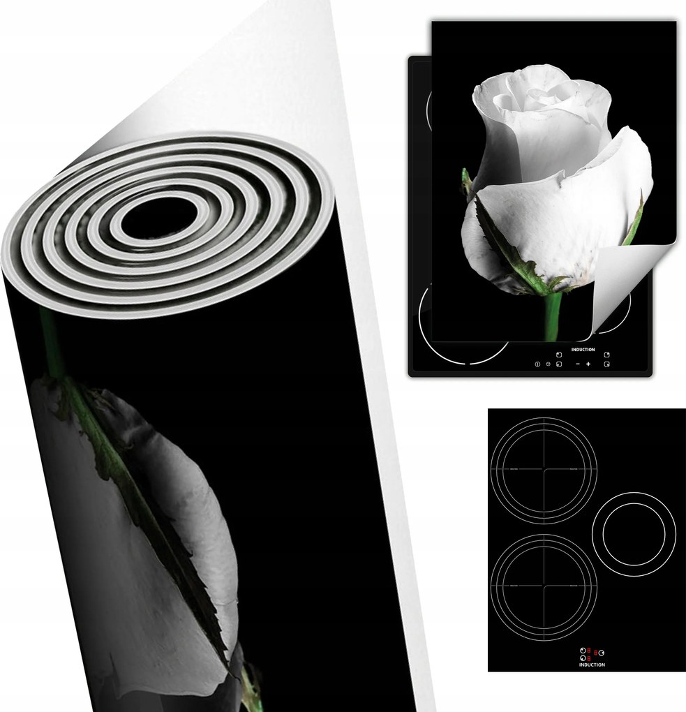 Tűzhelyvédő Szőnyeg Asztali Dekoráció 40x52 fekete rózsa