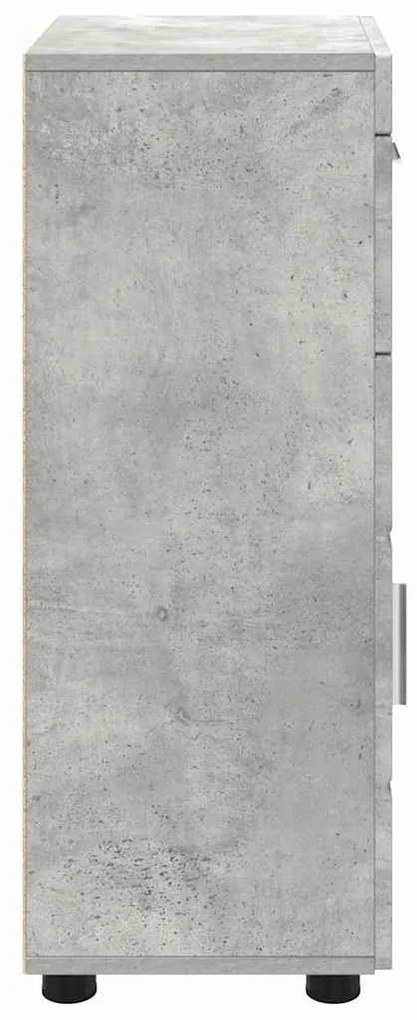 Fali szekrény polcokkal Beton szürke 55 x 29 x 100 cm Faanyag