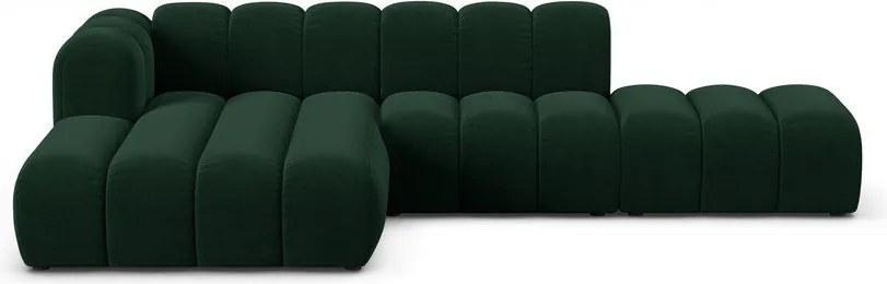 Sötétzöld sarokkanapé (bal oldali) Lupine – Micadoni Home